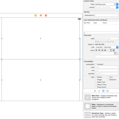 Add UIView with SwiftCarousel class.