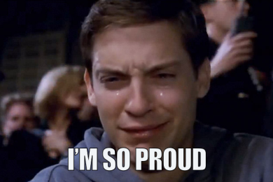 I'm proud..