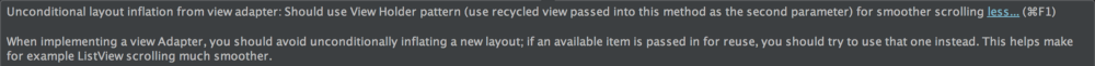 How To Implement Listview - Warning about inflating the layout inside the Adapter.getView() method