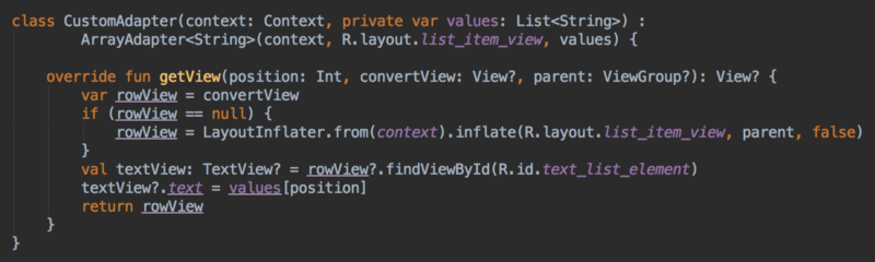 How to Implement ListView - Reusing the row view