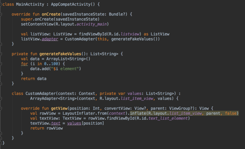 How to Implement ListView- Implementation of the ListView with a custom adapter
