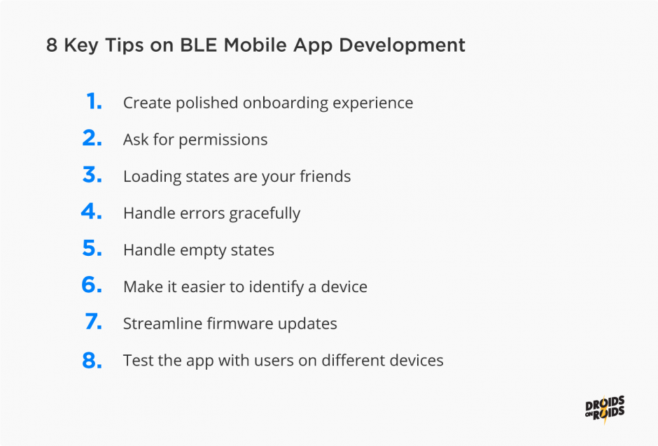 Tips on BLE mobile app development