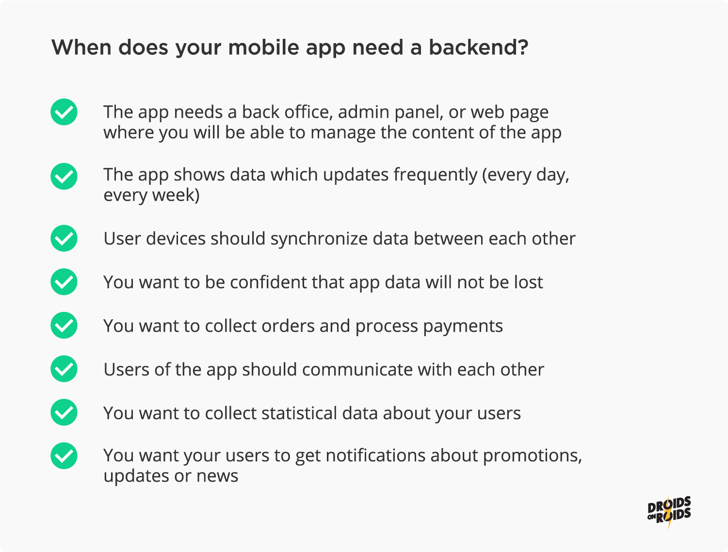 When a mobile app needs a backend?