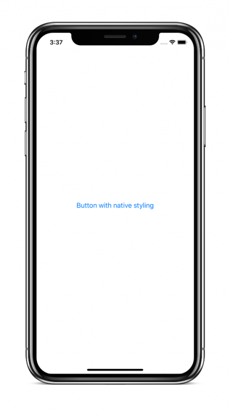 Example of iOS screen made with React Native
