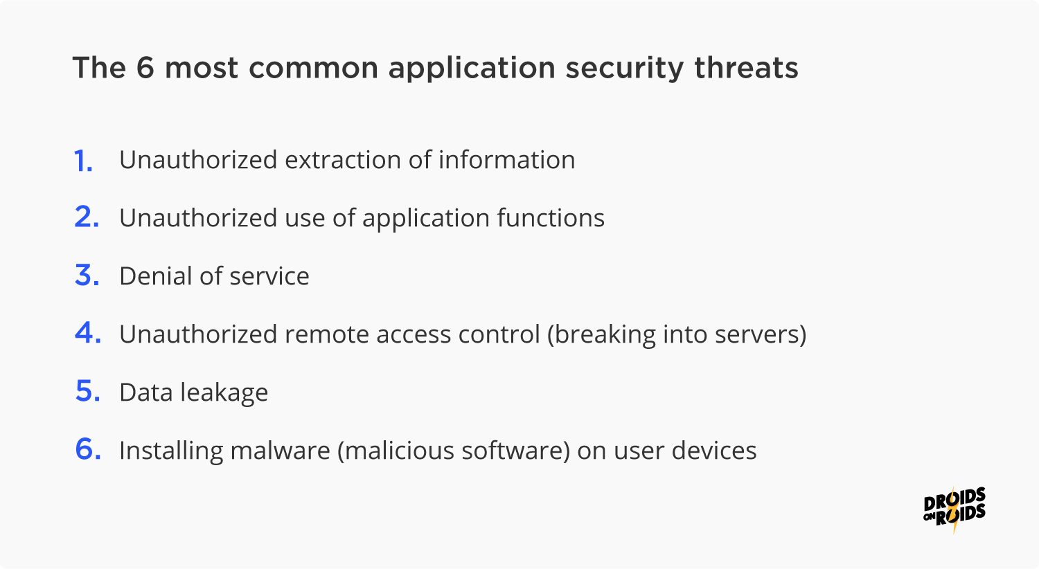 Common application security threats