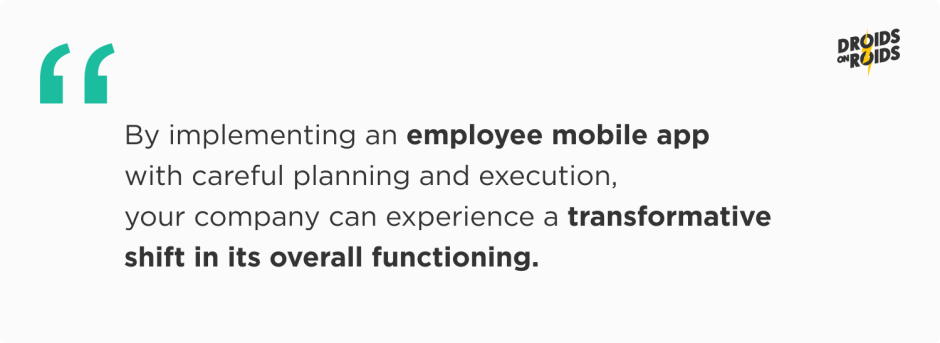 why to develop an employee mobile app