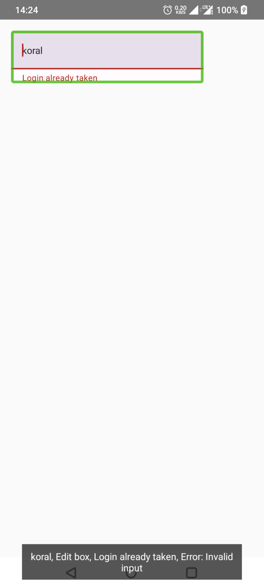Application Accessibility – TextField with isError property set.