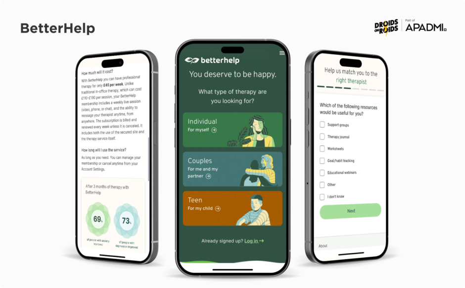 BetterHelp mental health UK