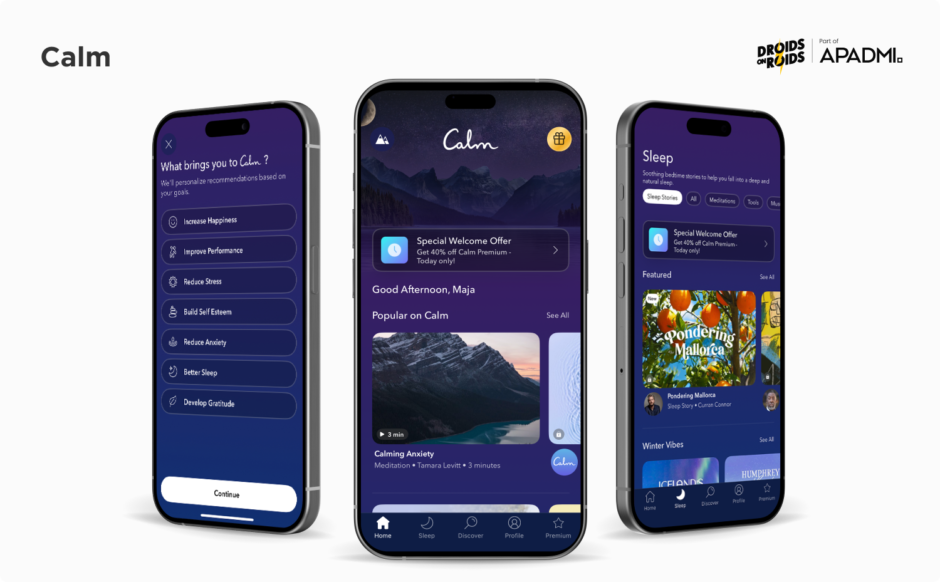 Calm - mental health app uk