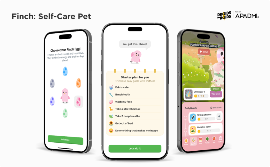 Finch selfcare mental health application