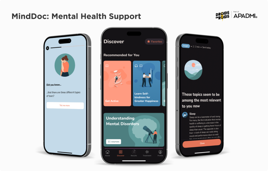 MindDoc mental health support app