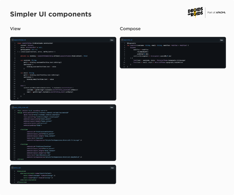 Simpler UI components - Compose Guidelines