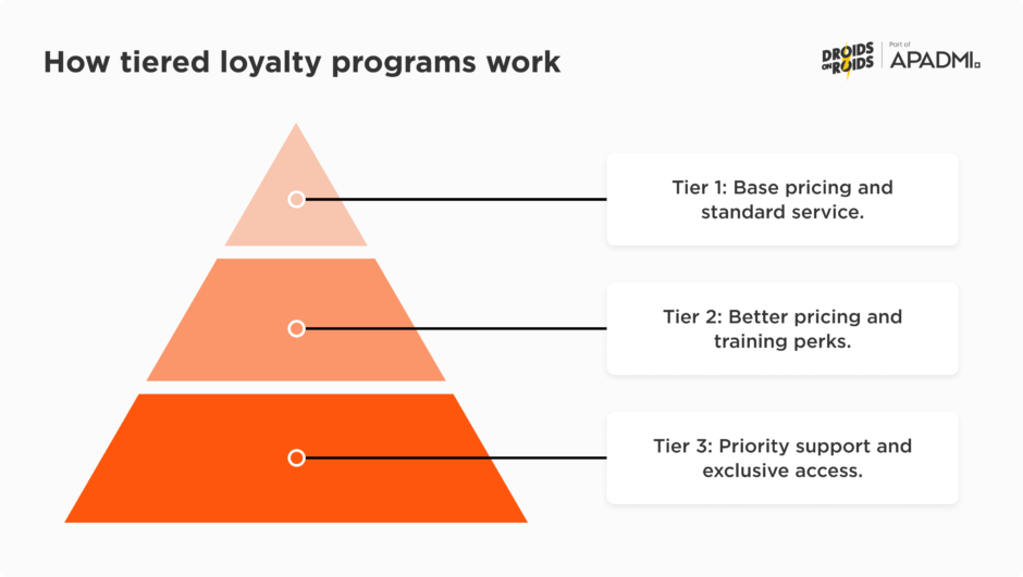 How tiered B2B loyalty programs work